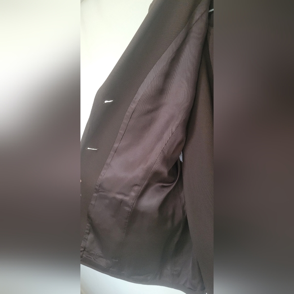 Women's Anne Klein Chocolate Brown Skirt Suit Size 6 - Picture 9 of 11